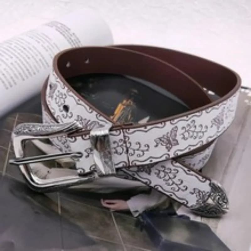 Halloween Spider Web Pattern Belt Men and Women Festive Scene Decorative Belt Fashion Student Accessories