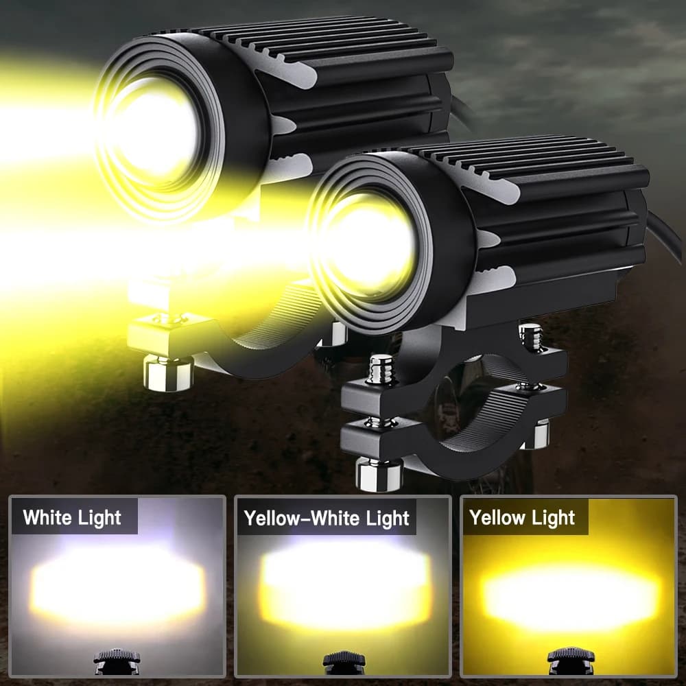 Motorcycle light For Motorbike Off-road 4X4 Front Auxiliary 12000lm 6000k/3000k Super Bright Mini Driving Led Lights Headlight