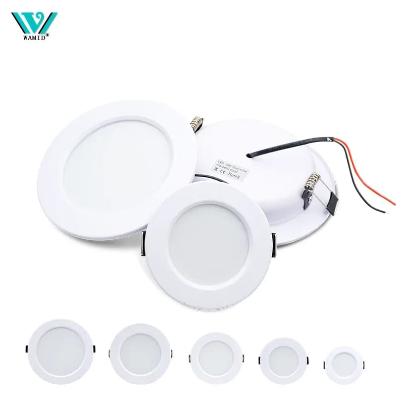 LED Downlight 5W 9W 12W 15W 18W White Body Round Led Ceiling Light DC 12V 24V AC 110V 220V Bedroom Kitchen Indoor LED Lighting