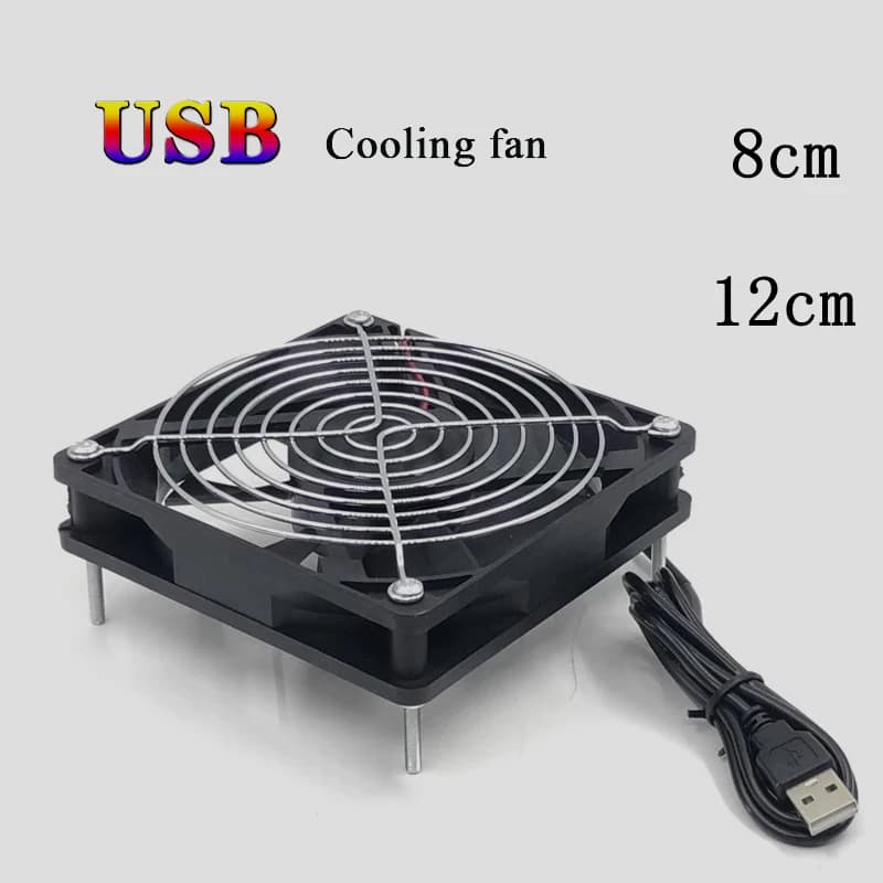 8/12cm 12V USB Powered Computer PC Case Fan For Receiver DVR Xbox TV Box Router Silent Chassis Cooler