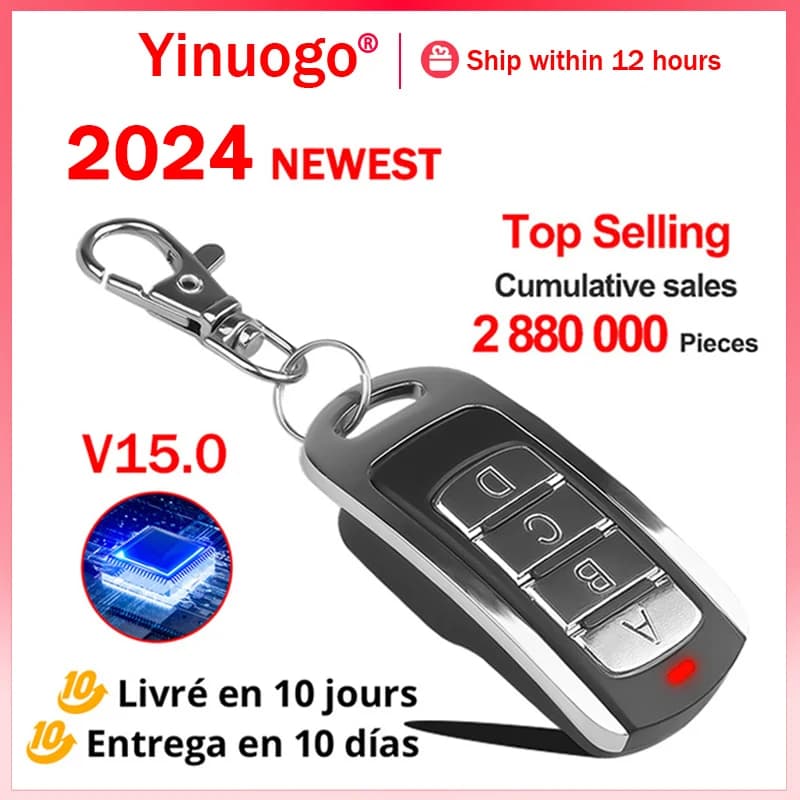 Garage Door Remote Control Duplicator 287MHz-868MHz Multi-Frequency Code Grabber Clone Gate Remote Control Garage Door Opener