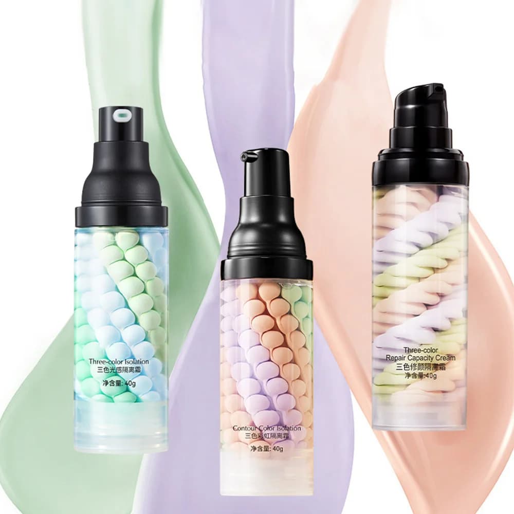 Three-color Repair And Isolation Cream Protective Primer Before Makeup Moisturizing Isolation Milk