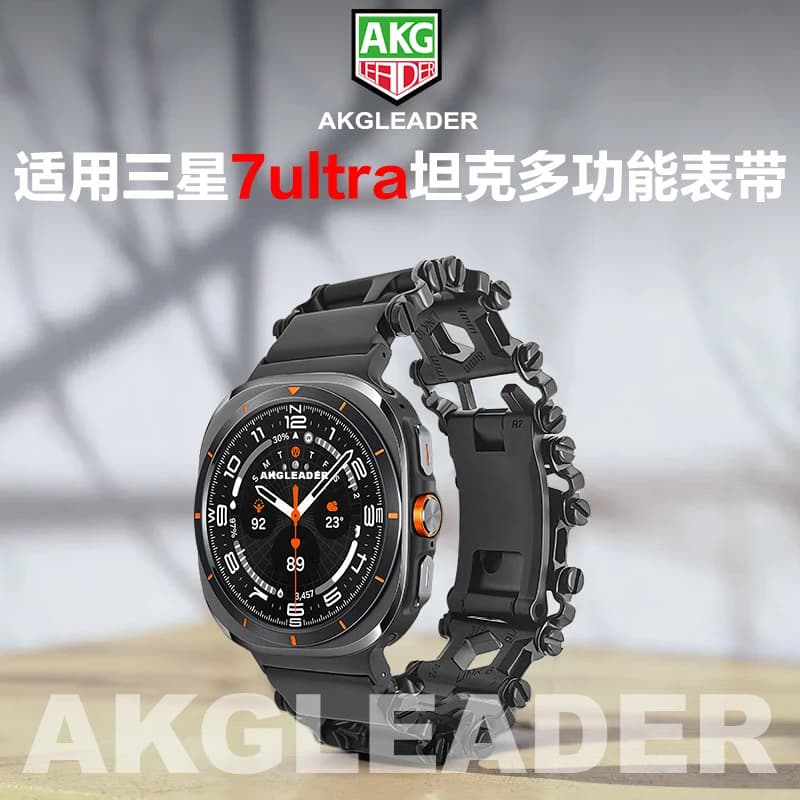 AKGLEADER  Modification Mod Kit For Samsung galaxy watch 7 ultra 47mm Stainless steel multifunctiona Tool Strap Accessories band