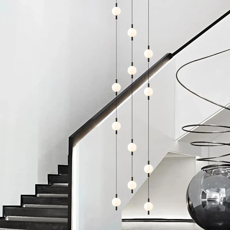 Stairs Modern Nordic Chandelier Loft Duplex Living Room Hotel Lobby Long Chandelier Home Decorative Lighting
