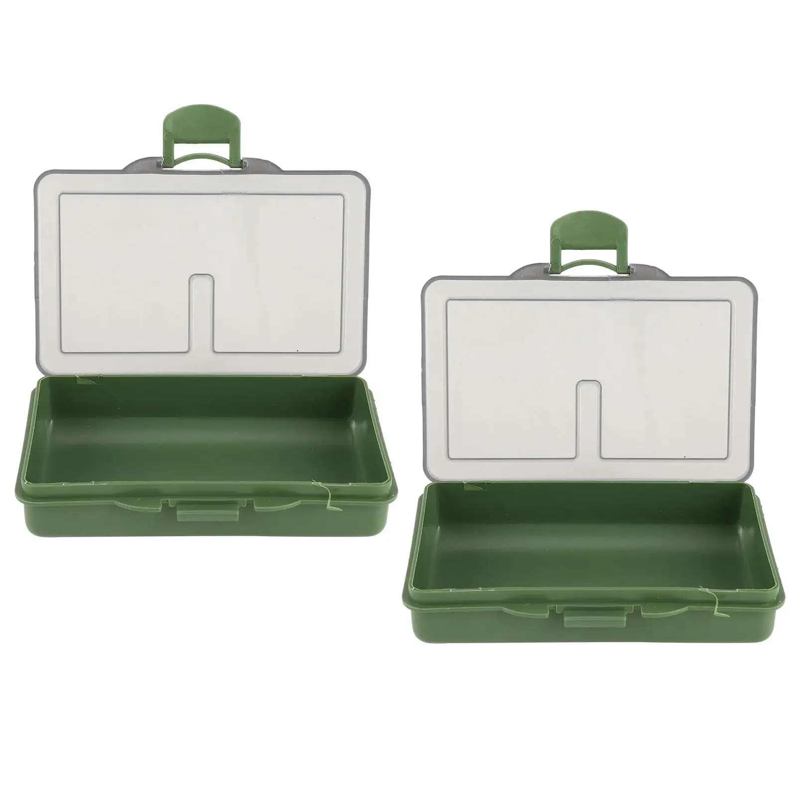 2Pcs Mini PP Storage Box Case for fishing Tackle Accessories - Ideal Bait Gadget Organizer