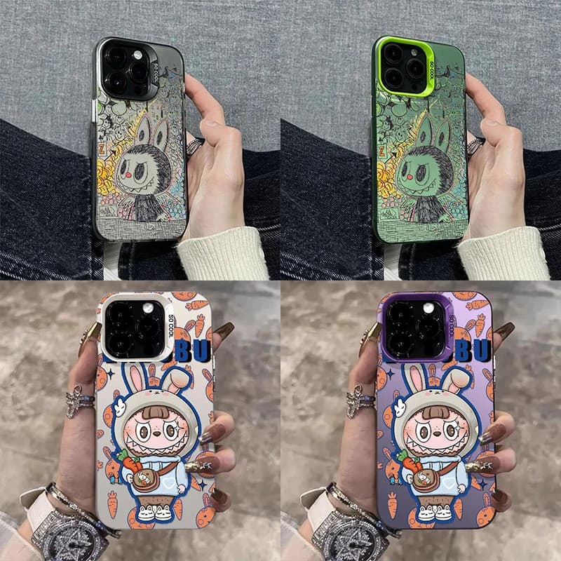 New Cute Labubu Kawaii Case for OPPO Realme 5 8 8i 9i 10 11 12 13 Pro C12 C15 C20 C31 C33 C35 C53 C55 5G Matte Shockproof Cover