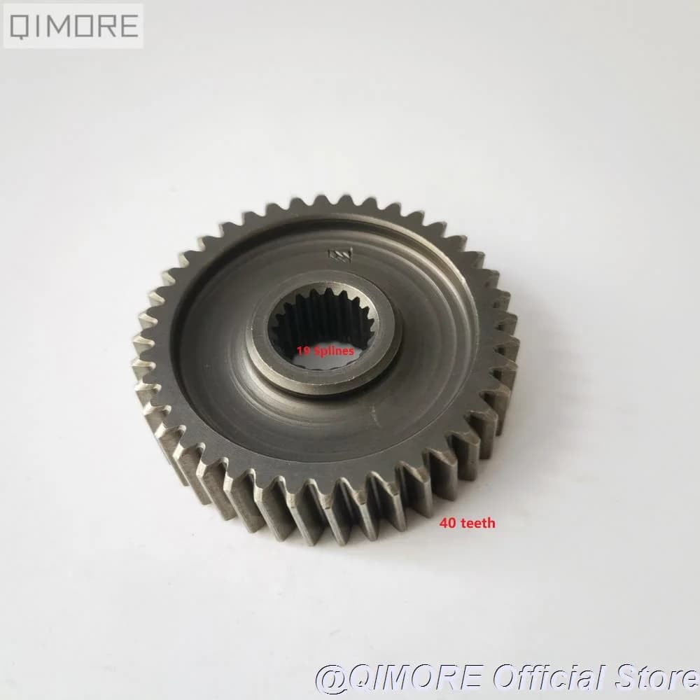 Output Gear / Final Drive Shaft Gear (19-Spline 40-Tooth) for 4 stroke Scooter GY6-125 152QMI 1P52QMI / GY6-150 157QMJ 1P57QMJ