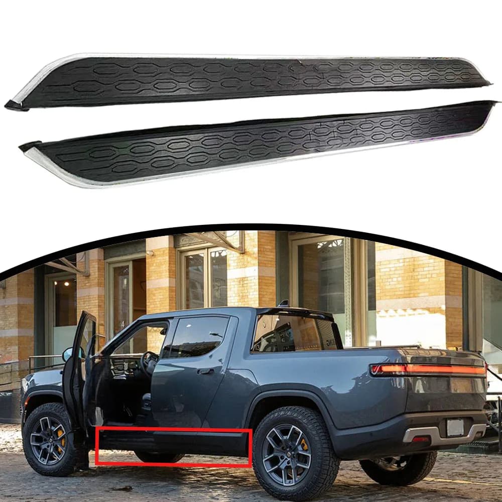2pcs fit for Rivian R1T R1S 2021-2024 Running Board Side Step NerfBar Aluminium (with brackets)Car Accessories Auto Tuning Parts