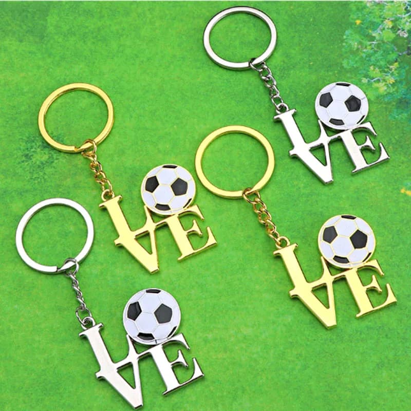 Football Commemorative Keychain for  Toyota Corolla Camry Rav4 Yaris Auris Avensis Prius Prado Hilux Supra Tacoma