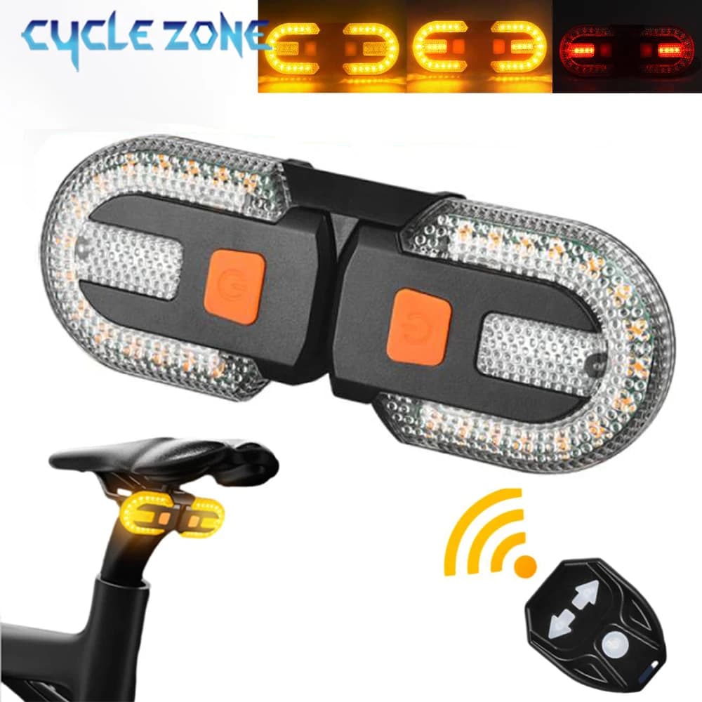 Bike Turn Signal Rear Light LED Bicycle Tail Lamp USB Rechargeable MTB Bicycle Wireless Remote Taillights Cycling Accessories