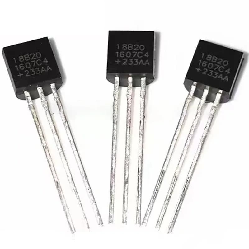 10PCS  DS18B20 Chip 18B20 Programmable Digital Thermometer/Temperature Sensor Temperature Acquisition TO-92
