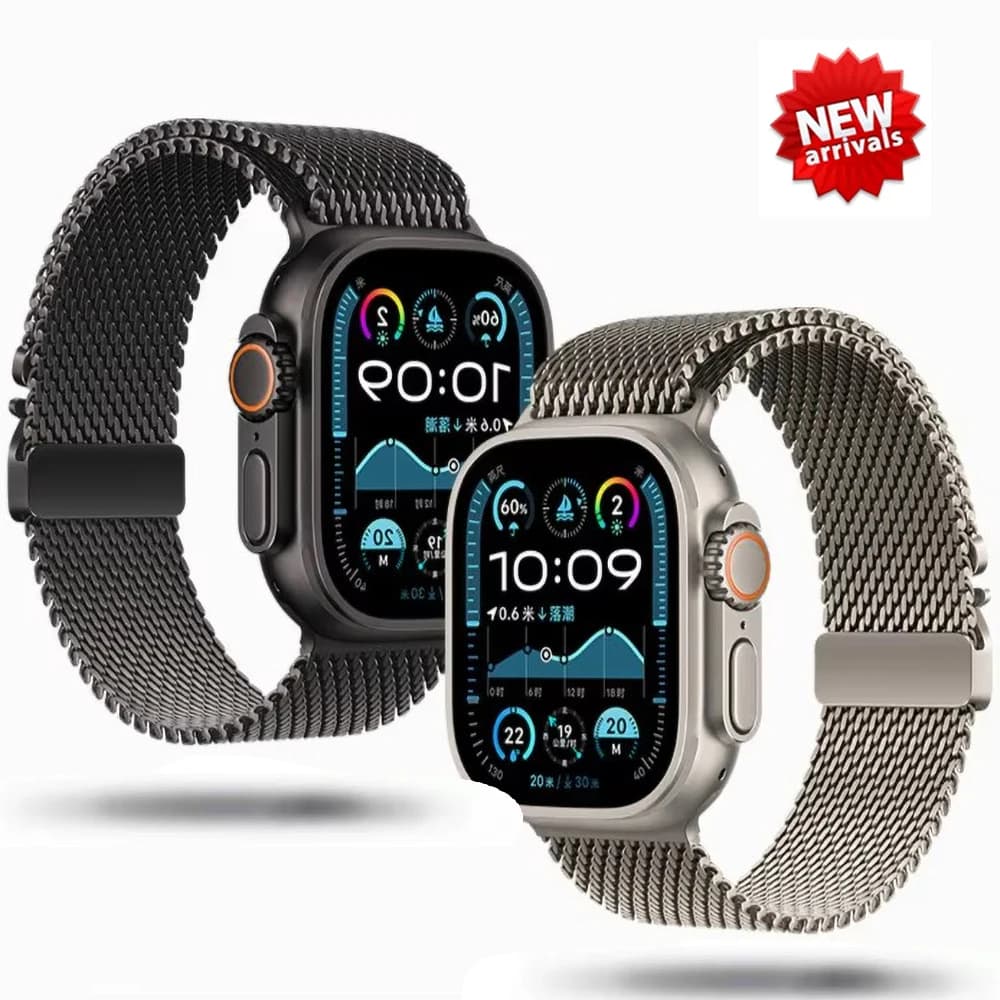 Milanese Loop Strap for Apple Watch Ultra 2 band 49mm 45mm 46mm 44mm 42mm 41mm 40mm 38mm Bracelet iWatch series 10 9 8 7 6 5 SE