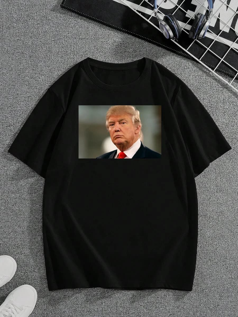 Trump‘s slogan graphic short-sleeves cotton T-shirt