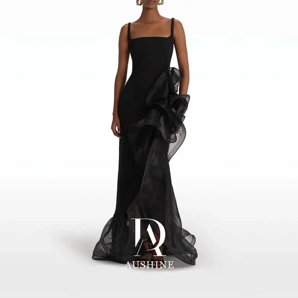 Aushine Dress Luxury Birthday Evening Dress Floor Length Sleeveless Summer Elegant Wedding Party Gowns For Women Arab 2024Fu