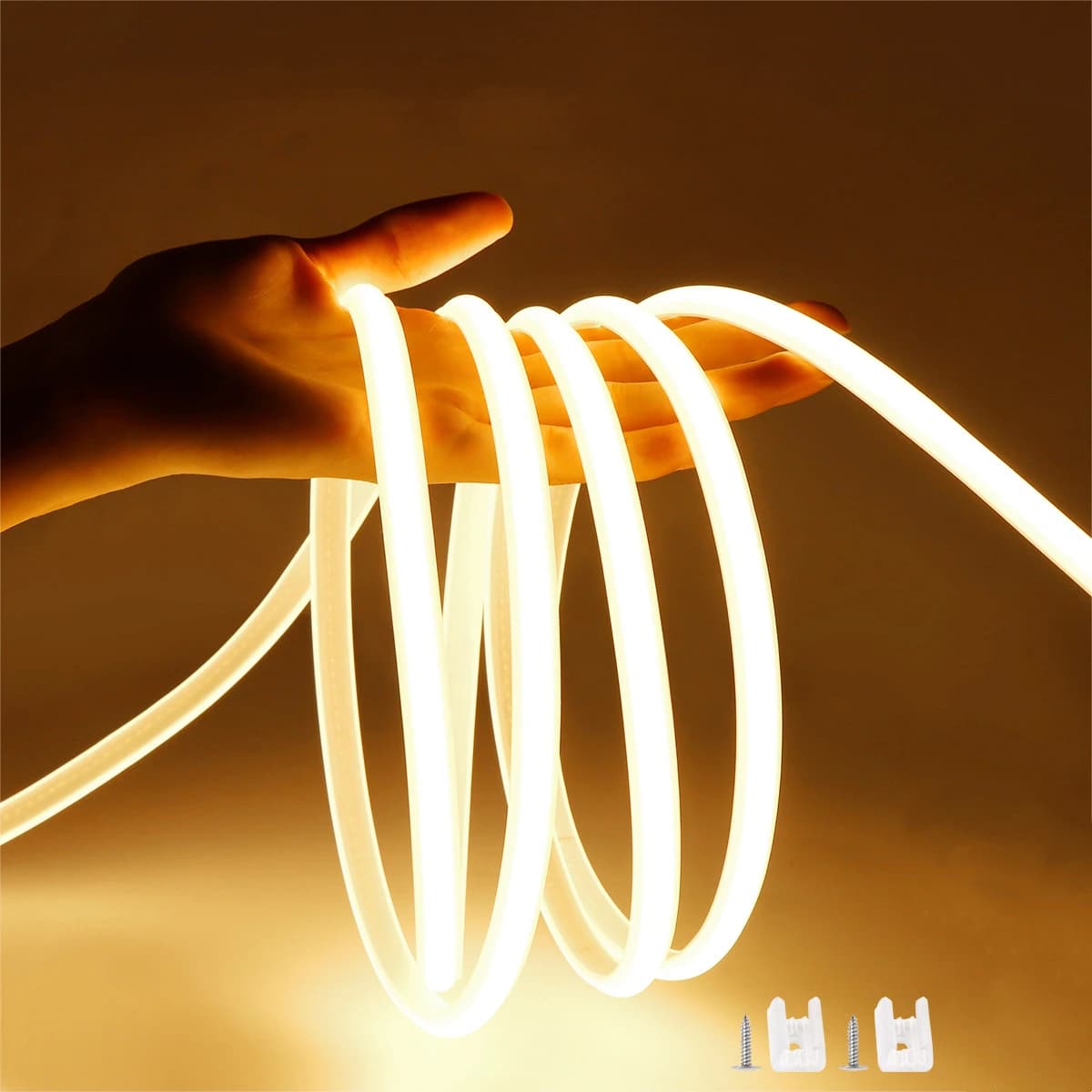 220V 110V COB LED Strip Light Waterproof Outdoor Garden LED Tape Lamp CRI RA90 High Brightness Led Light for Room Kitchen Decor