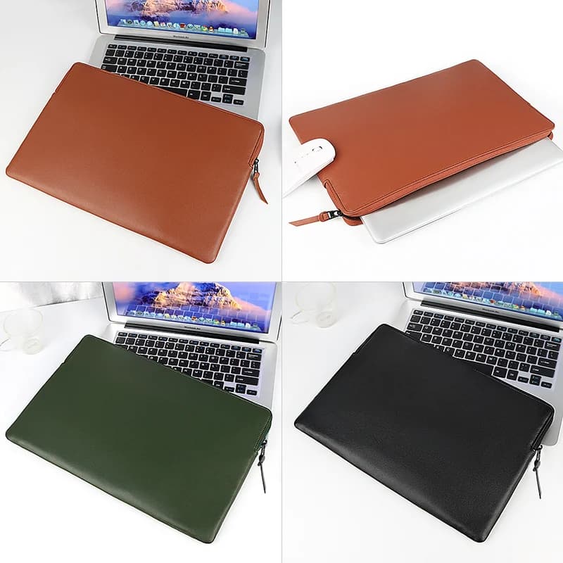 Laptop Bag For macbook Ipad  Tablet Bag Handbag PU Leather Huawei Matebook Cover Lenovo Air Pro Macbook pro 13 14 15.6 Inch Case