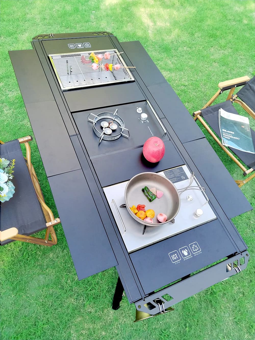 Folding IGT table 5 Unit Lightweight table Backpack roll table Expand adjustable leg desk Desktop burner bbq table