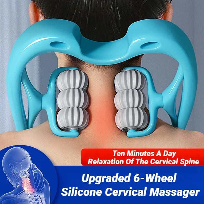 Spine Cervical Vertebra Shoulder And Neck Massage Home Manual Massager Hand-Held Clamping Device Kneading Relaxation Artifact