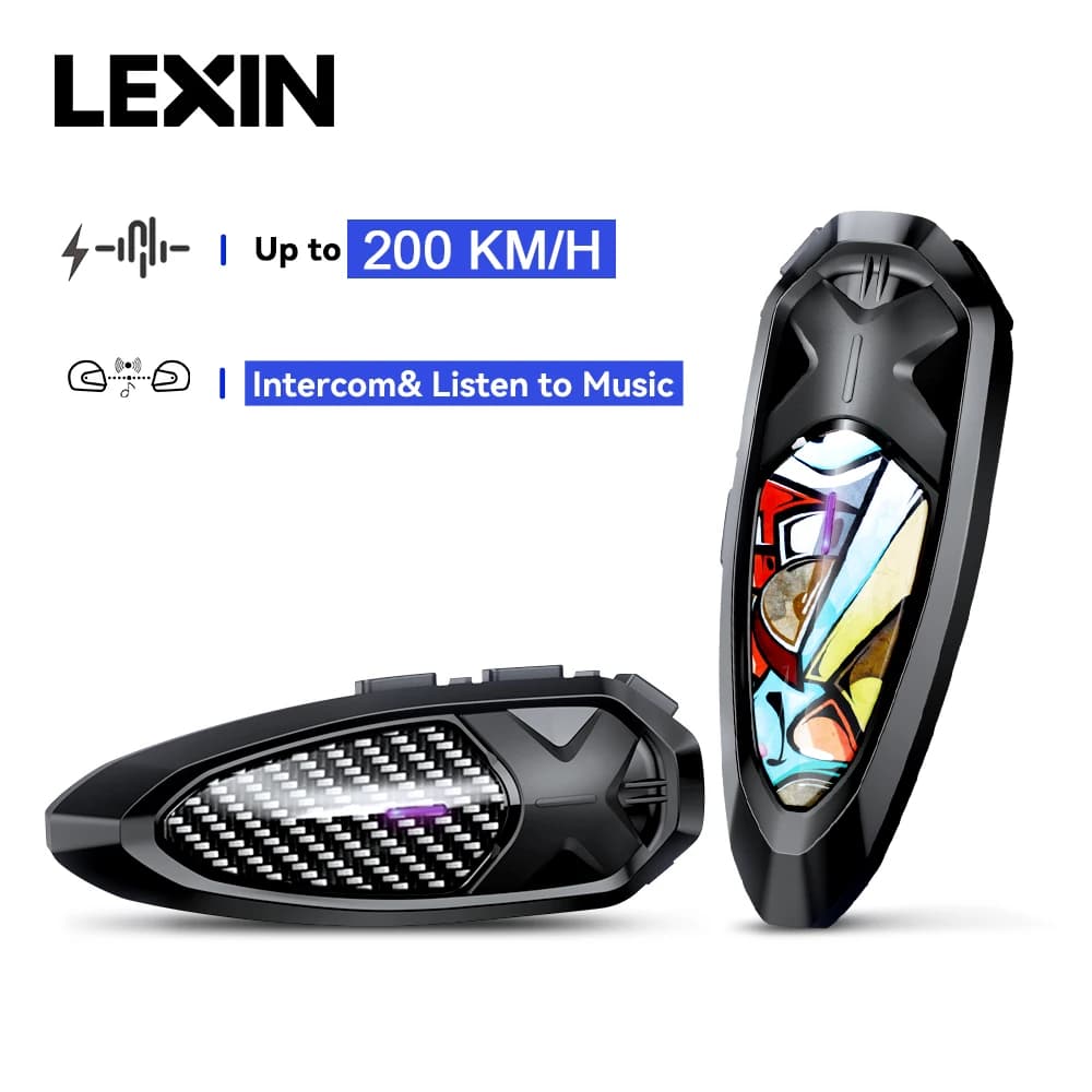 New 2023 Lexin GTX Intercom Bluetooth For Motorcycle Helmet Headset Support Intercom& Listen to Music At One Time10 Riders 2000m