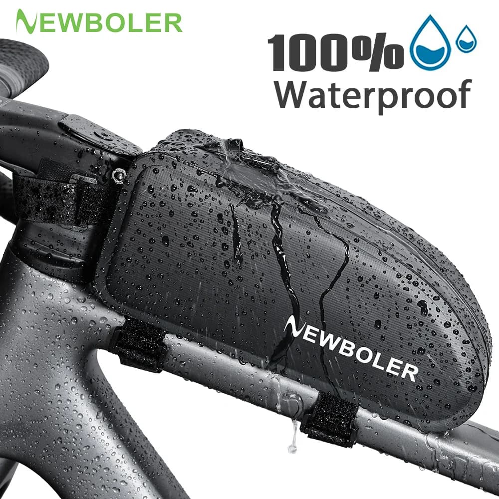 Bicycle Bag Waterproof Cycling Top Front Tube Frame Bag Large Capacity MTB Road Bicycle Pannier Black Bike Accessories