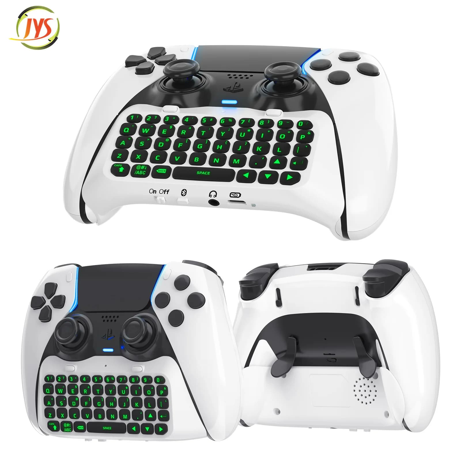 Controller Keyboard Bluetooth-Compatible Wireless Keyboard Green Backlight Built-in Speaker for PS5 Elite Handle
