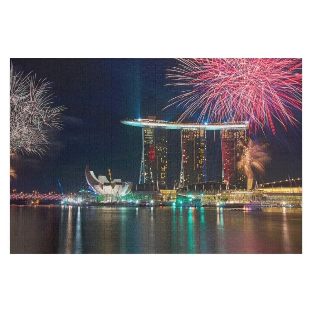 Happy New Year Singapore Jigsaw Puzzle Custom Gifts Personalized Gift Puzzle