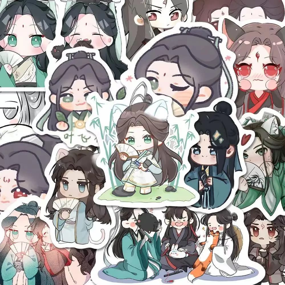 10/50/70/120pcs  Anime Scum Villain Self Saving System Water Bottle Stickers Shen Qingqiu Luo Binghe Cute  for Laptop Decoration