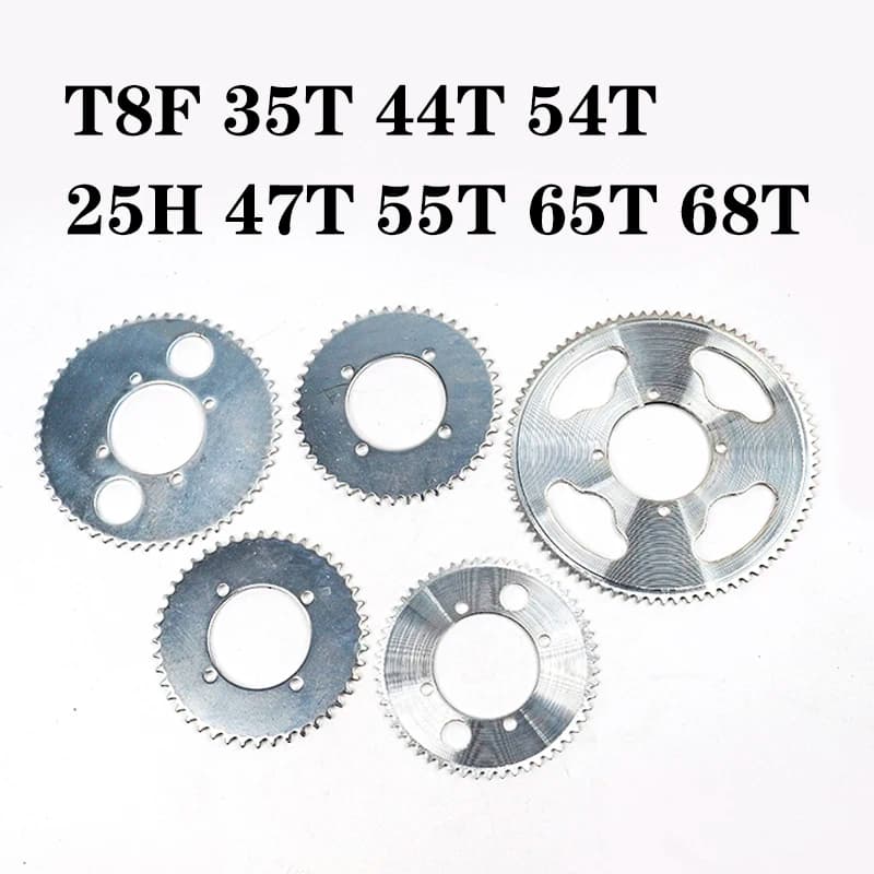 T8F 38T 44T 54T 64T 74T Rear Sprocket Inner Hole 26/35/54MM For 47cc 49cc Mini Moto ATV Quad Dirt Pit Pocket Bike Cross  Parts