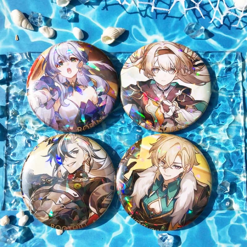 Game Honkai: Star Rail Kafka Aventurine Robin Argenti Cosplay Badge Pin SPTE Tinplate Brooch Accessories Prop