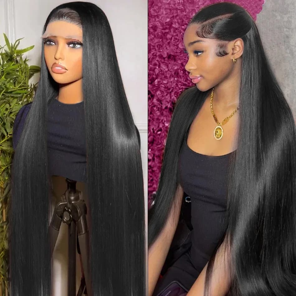 Cosdelu 250 Density 30 40 Inch Bone Straight 13x6 Lace Front Human Hair Wigs Brazilian 13X4 Hd Lace Human Hair Wigs  For Women