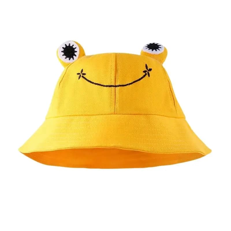 Unisex Cute Frog Style Personality Bucket Hats Fishermen Caps Outdoor Casual Cap Sunscreen Hat