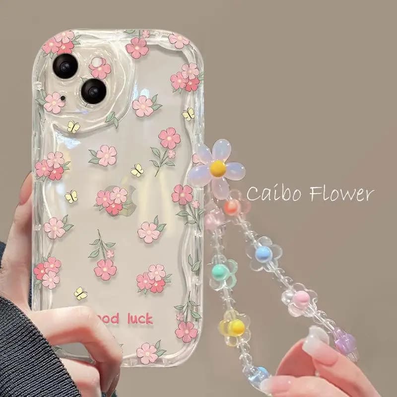 Case For OPPO A79 A78 A58 A38 A18 Reno 11 8Z 7Z 8T 8 7 6 5 4 Pro F11 F9 R15 Pro R17 Find X3 Lite F21 Pro Flower Chain Cover
