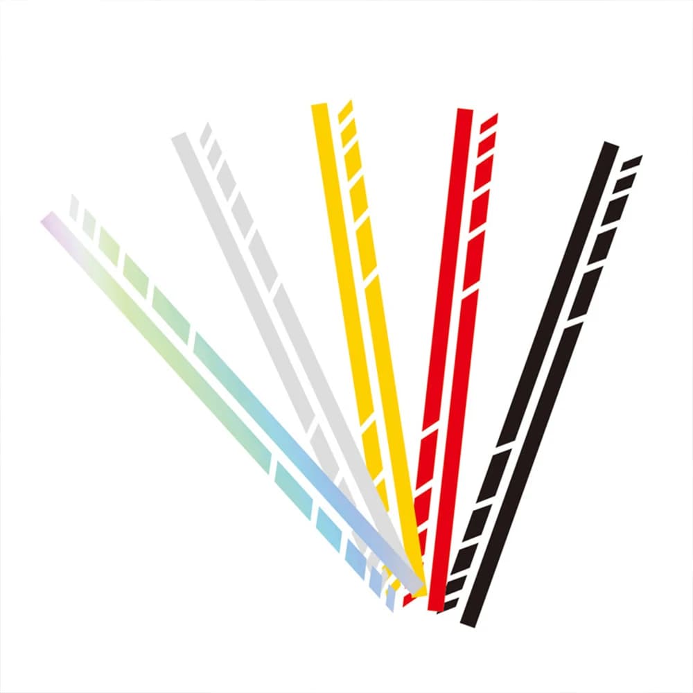 2pcs Sports Strip Motorcycle Stickers Fuel Tank Helmet Decor Waterproof Car Rearview Mirror Vinyl Decals Vehicle Accessories