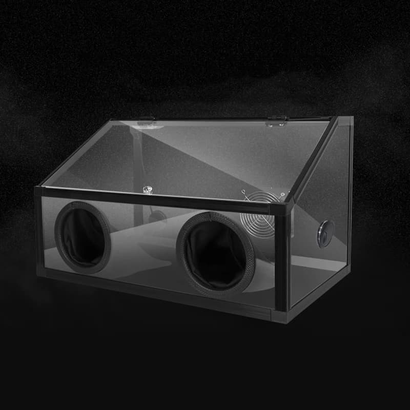 220V Fully Enclosed Electric Grinding Table Polisher Dust Box Acrylic Cover Brand new