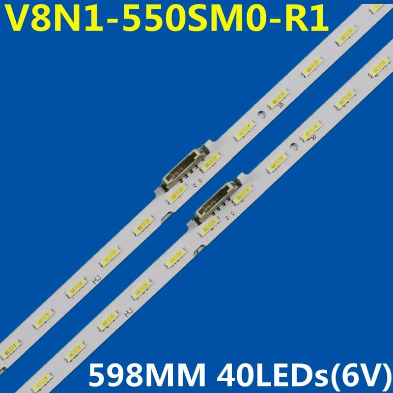30PCS 598MM 6V LED Backlight Strip 40lamps V8N1-550SM0-R1