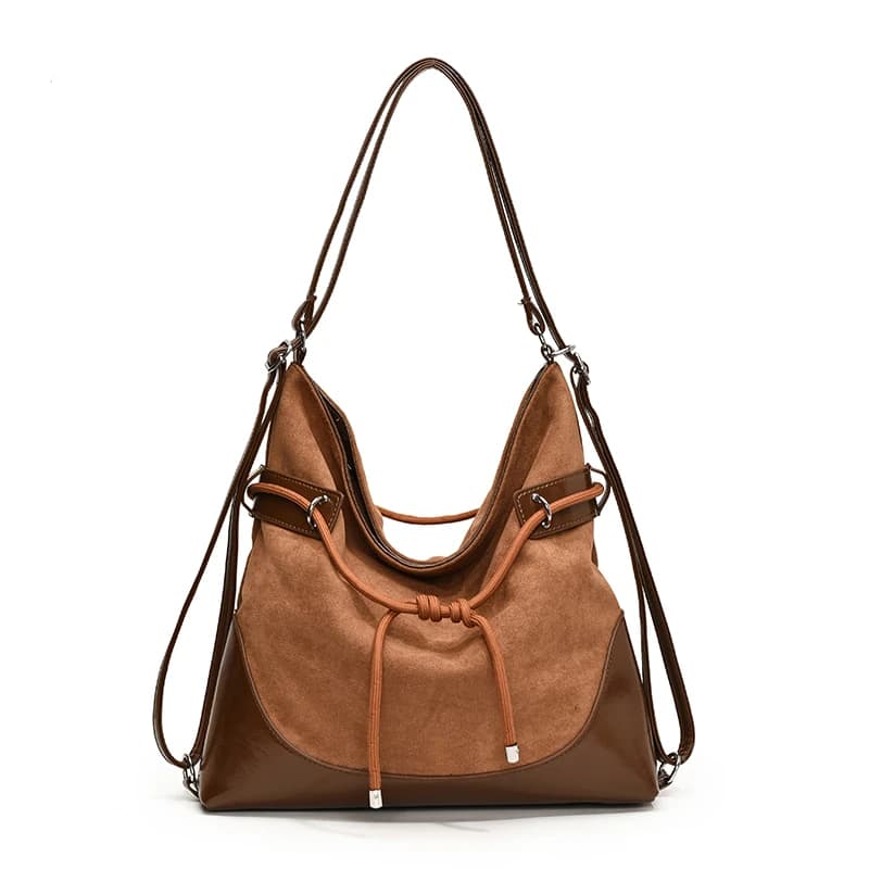 Large Capacity Frosted PU Leather Women's Shoulder Bag Luxury Designer Brand Handbag Ladies Backpack Casual Tote Crossbody Bag