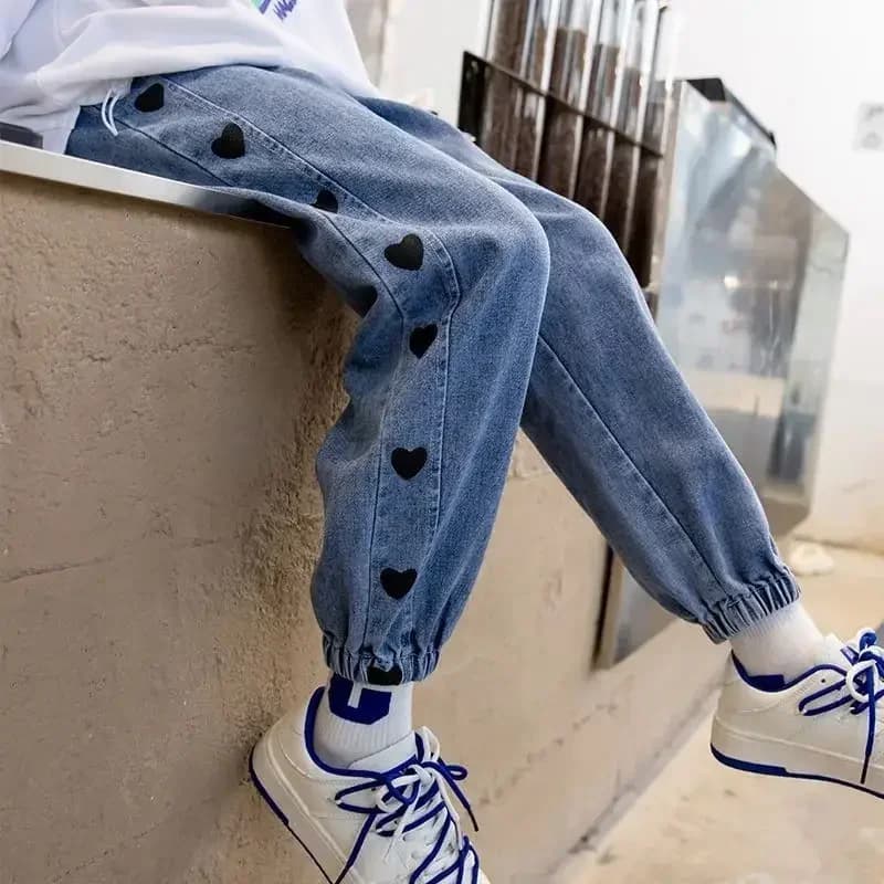 Girls Jeans Spring and Autumn Korean Children's Clothing Wear Spring Fashion Jeans Spring Pants New Pants Wear 10 12 Years Kids