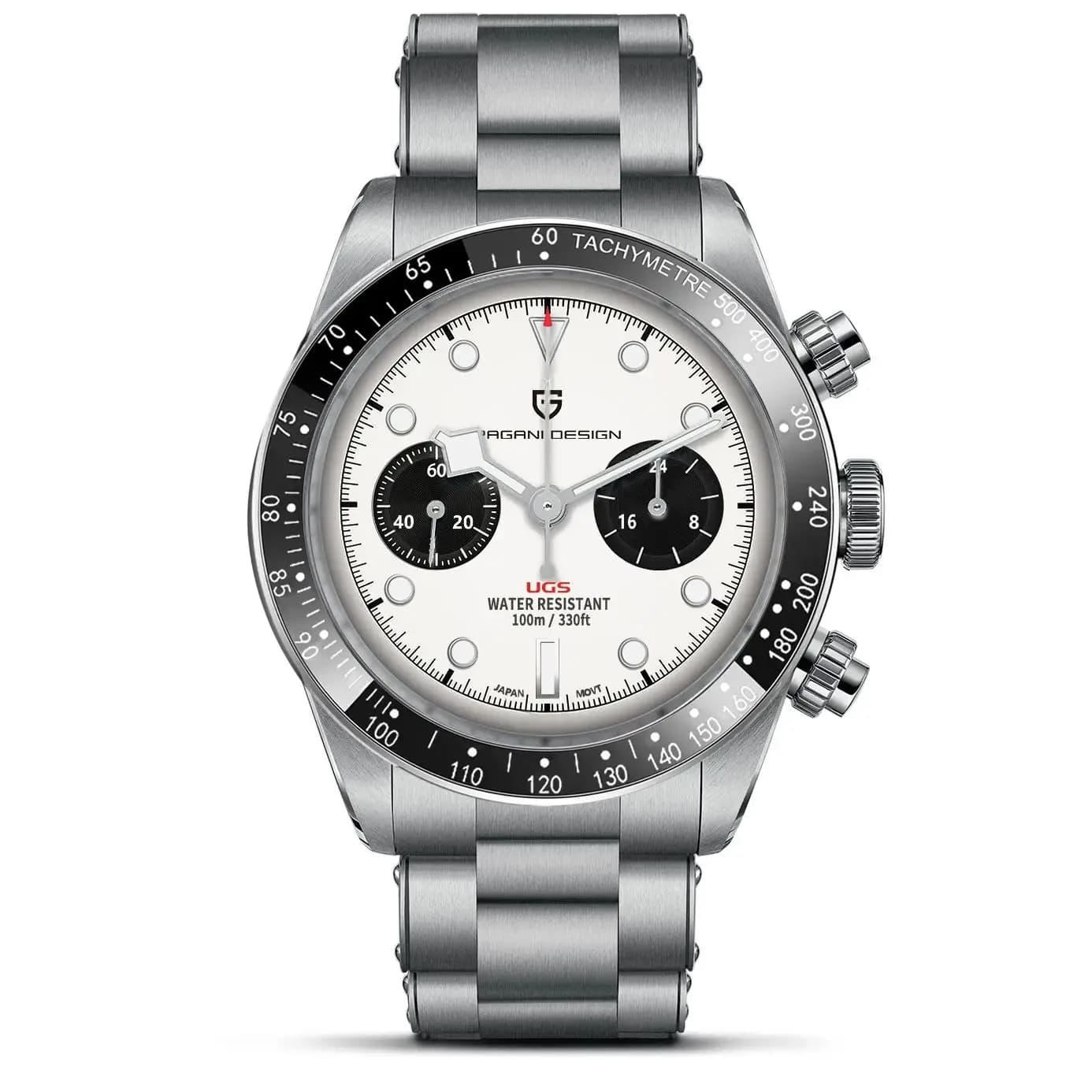 PAGANI DESIGN 2024 Panda Dial Men's Watches Luxury Quartz Watch Men Sport Chronograph Stainless steel 100M Waterproof Wristwatch