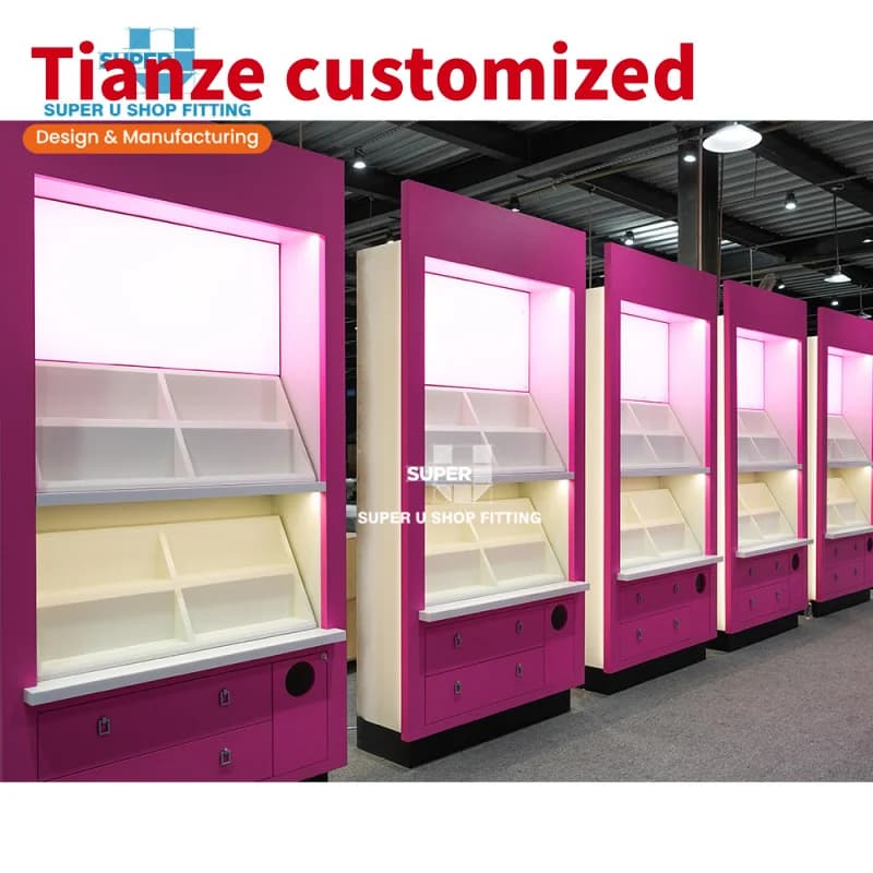 (Customized) Custom Perfume Store Display Rack Skincare Boutique Display Shelf Makeup Shop Fitting Trendy Cosmetic Display Cabin
