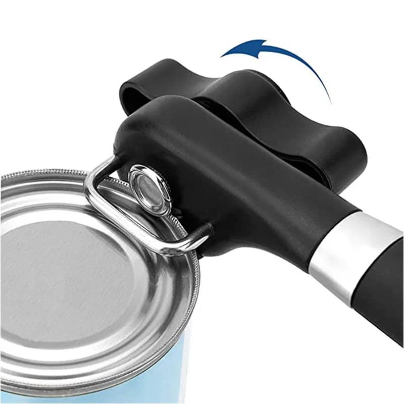 Safe Cut Can Opener, Smooth Edge Can Opener handheld, Food Grade Stainless Steel Cutting Can Opener for Kitchen & Restaurant