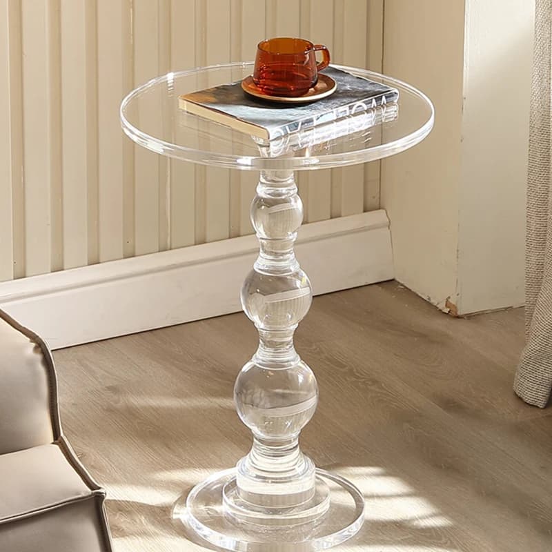 Transparent Coffee Table Sofa Beside Round Tables Modern Household Living Room Small Tea Table Creative Furniture Decorations