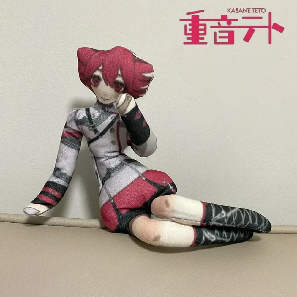 Anime Kasane Teto Cosplay Doll Plush Stuffed Dolls Cute Figure Room Decoration Abstract Wire Skeleton Accessories Unisex Gifts