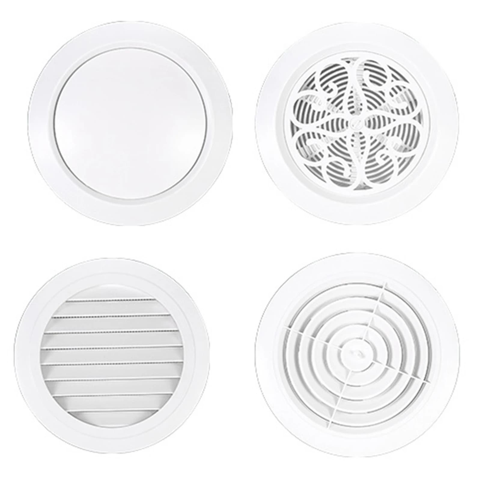 Adjustable Air Ventilation Grill Outlet Cover Round Ducting Ceiling Wall Hole Air Vent Grille Louver Air Outlet Fresh System