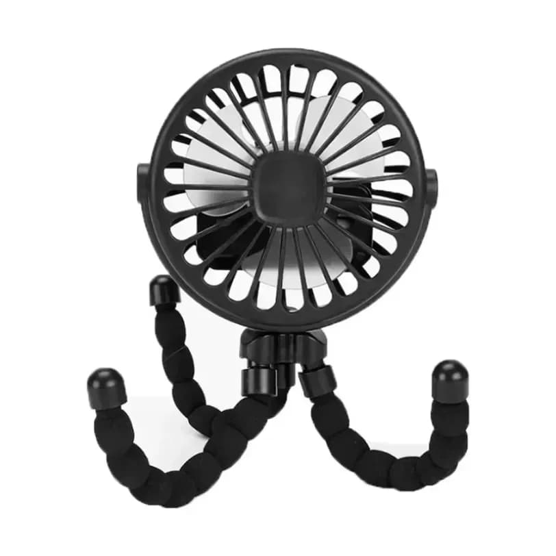 Baby Stroller Fan Hand Held Rechargeable USB Bladeless Small Folding Fans Mini Ventilator Silent Table Outdoor Cooler Neck Fan