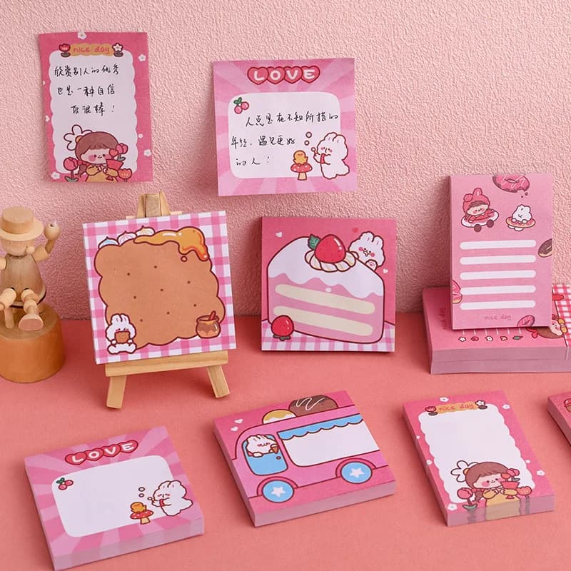 Cute Cartoon Memo Pad Student Decorative Diary Non Sticky Notes Scrapbooking Diy Kawaii Notepad School Stationery