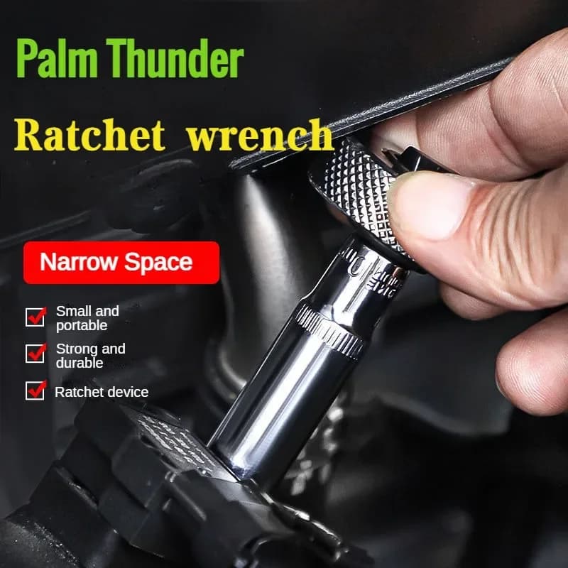Mini Ratchet Socket Wrench Whole Steel Palm Ratchet Socket Finger Reversible Ratchet Handle 1/4 3/8 1/2inch Drive Hand Tools