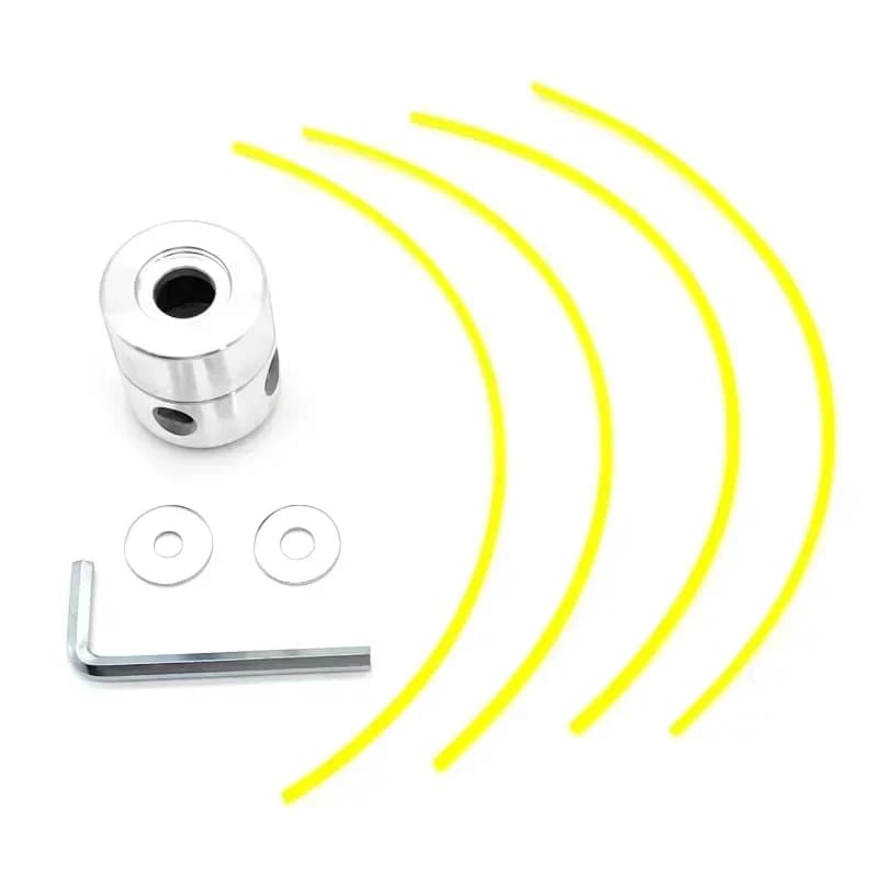 Universal Aluminum Trimmer Head with Four Trimmer Lines for Brush Cutter Grass Trimmer Head Replacement Tool Part