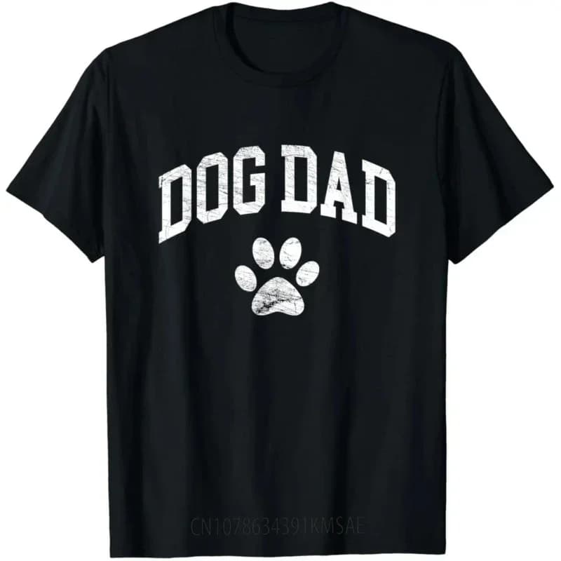 Hot Sale Dog Dad Vintage Distressed Design - Funny Dog  Vintage T Shirt  Graphic T Shirts  Men Clothing Classic T-Shirt Paw
