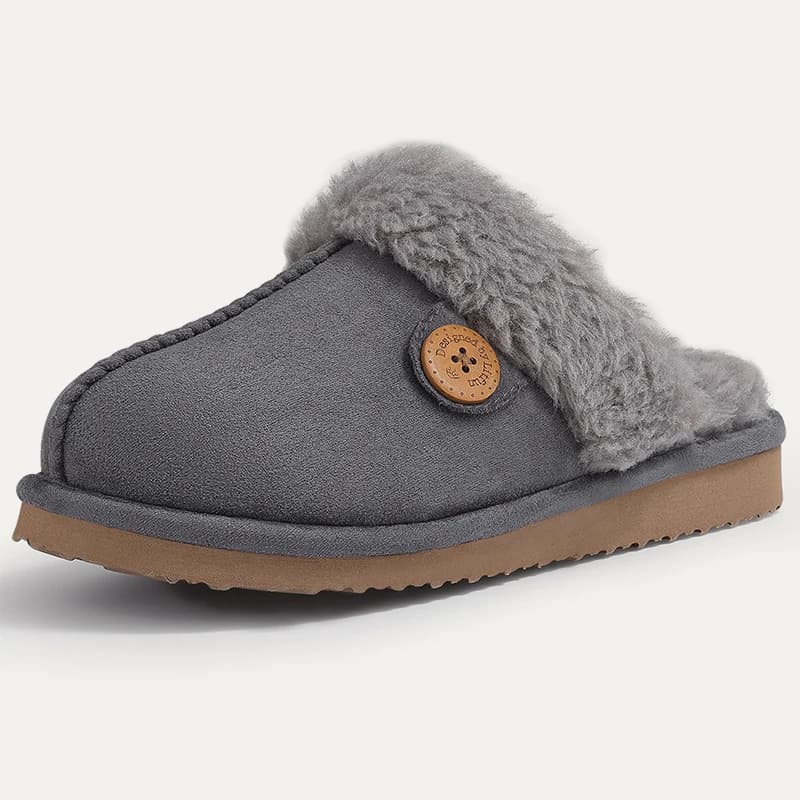 Bebealy Winter Fur Women Slippers Indoor Warm Soft Home Slippers Fashion Casual Fluffy Antiskid Sole Slippers With Foam Memory