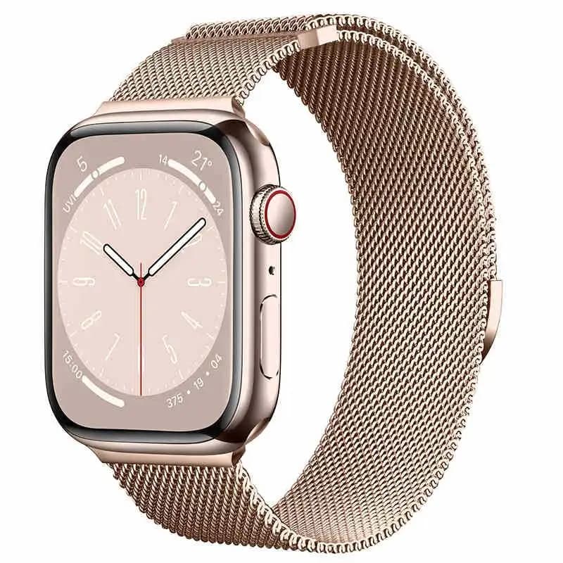 Milanese Loop for apple watch band 44mm 45mm 40mm 41mm 38-42mm pride bracelet iwatch series 9 8 7 6 SE 5 4 3 ultra 2 49mm strap